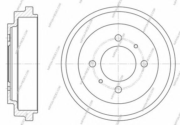 NPS N340N11 Тормозной барабан для NISSAN NX/NXR (Ниссан Нx/нxр) NPS N340N11 Тормозной барабан для NISSAN NX/NXR (Ниссан Нx/нxр)