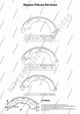 NPS T350A16 Тормозные колодоки для TOYOTA HILUX II (Тойота/тоета Хилуx 2) NPS T350A16 Тормозные колодоки для TOYOTA HILUX II (Тойота/тоета Хилуx 2)