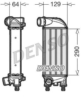 NPS DIT09110 Интеркулер для FIAT 500 (Фиат 500) NPS DIT09110 Интеркулер для FIAT 500 (Фиат 500)