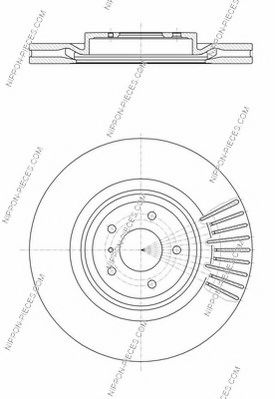 NPS N330N105 Тормозной диск для INFINITI QX70 (Инфинити Инфинити кух 70) NPS N330N105 Тормозной диск для INFINITI QX70 (Инфинити Инфинити кух 70)