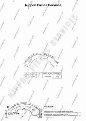NPS D350U05 Тормозные колодоки для DAIHATSU CHARADE I (Дайхатсу Чарадэ и) NPS D350U05 Тормозные колодоки для DAIHATSU CHARADE I (Дайхатсу Чарадэ и)
