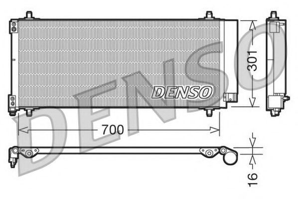 NPS DCN21027 Конденсатор, кондиционер для PEUGEOT 407 (Пежо 407) NPS DCN21027 Конденсатор, кондиционер для PEUGEOT 407 (Пежо 407)