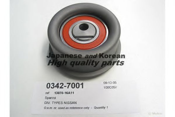 ASHUKI 0342-7001 Натяжной ролик, ремень ГРМ для NISSAN PRIMERA (Ниссан Примера) ASHUKI 0342-7001 Натяжной ролик, ремень ГРМ для NISSAN PRIMERA (Ниссан Примера)
