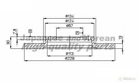 ASHUKI 0990-0005 Тормозной диск для MITSUBISHI SAPPORO (Митсубиши/митсубиси Саппоро) ASHUKI 0990-0005 Тормозной диск для MITSUBISHI SAPPORO (Митсубиши/митсубиси Саппоро)