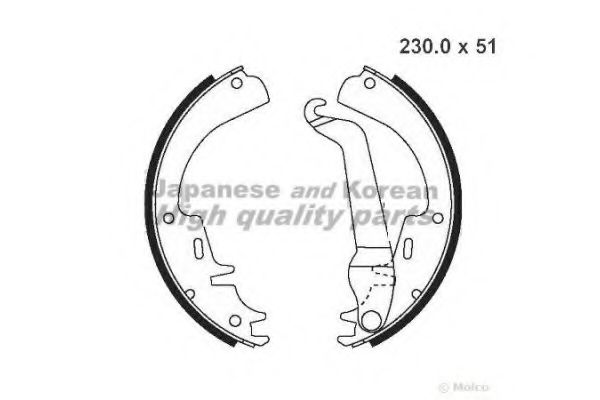 ASHUKI 1050-2050 Тормозные колодоки для SSANGYONG KYRON (Сан-янг/санянг Кайрон) ASHUKI 1050-2050 Тормозные колодоки для SSANGYONG KYRON (Сан-янг/санянг Кайрон)