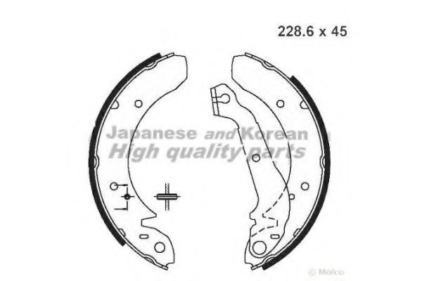 ASHUKI 1050-4150 Тормозные колодоки 