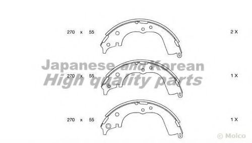 ASHUKI 1050-5602 Тормозные колодоки 