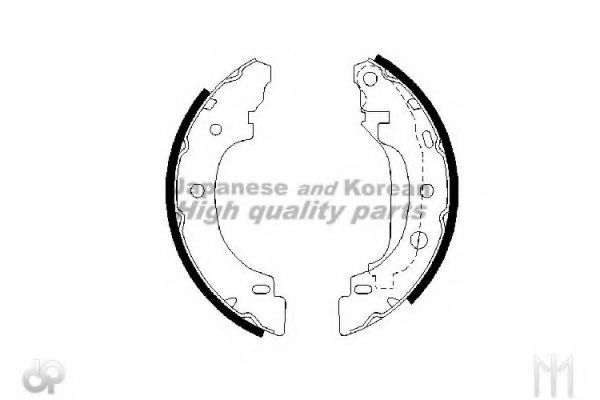 ASHUKI 1050-6501 Тормозные колодоки 