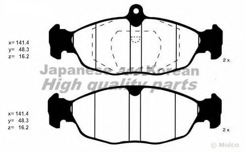 ASHUKI 1080-1090 Тормозные колодки для DAEWOO (Дэу) ASHUKI 1080-1090 Тормозные колодки для DAEWOO (Дэу)