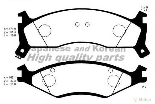 ASHUKI 1080-2030 Тормозные колодки для KIA SPORTAGE (Киа Спортейдж) ASHUKI 1080-2030 Тормозные колодки для KIA SPORTAGE (Киа Спортейдж)