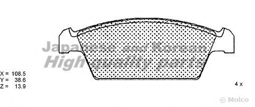 ASHUKI 1080-5108 Тормозные колодки для DAEWOO (Дэу) ASHUKI 1080-5108 Тормозные колодки для DAEWOO (Дэу)