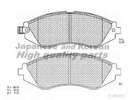 ASHUKI 1080-8090 Тормозные колодки для DAEWOO (Дэу) ASHUKI 1080-8090 Тормозные колодки для DAEWOO (Дэу)