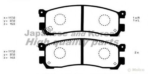 ASHUKI 1083-3103 Тормозные колодки для MAZDA BONGO FREDA (Мазда Бонго фрэда) ASHUKI 1083-3103 Тормозные колодки для MAZDA BONGO FREDA (Мазда Бонго фрэда)