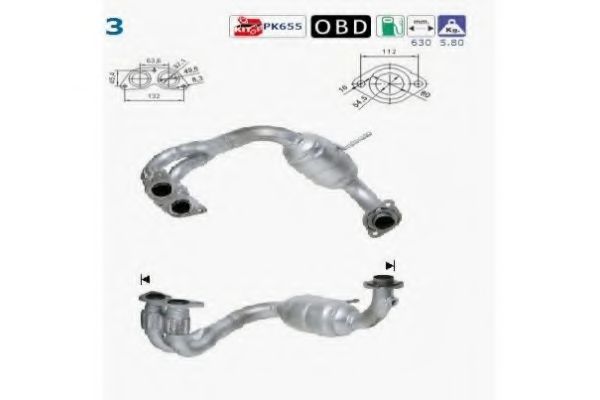 ASHUKI B527-51 Катализатор для TOYOTA MR III (Тойота/тоета Мр 3) ASHUKI B527-51 Катализатор для TOYOTA MR III (Тойота/тоета Мр 3)