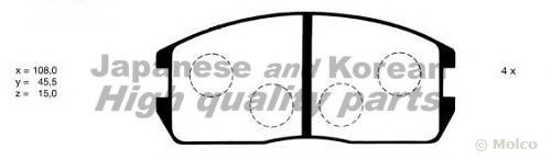 ASHUKI C001-01 Тормозные колодки для MITSUBISHI LANCER III (Митсубиши/митсубиси Ланcэр 3) ASHUKI C001-01 Тормозные колодки для MITSUBISHI LANCER III (Митсубиши/митсубиси Ланcэр 3)