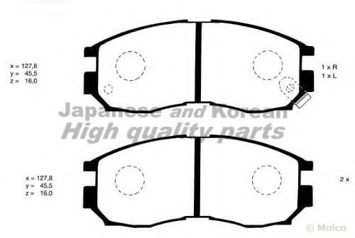 ASHUKI C003-01 Тормозные колодки для MITSUBISHI MIRAGE (Митсубиши/митсубиси Мирагэ) ASHUKI C003-01 Тормозные колодки для MITSUBISHI MIRAGE (Митсубиши/митсубиси Мирагэ)