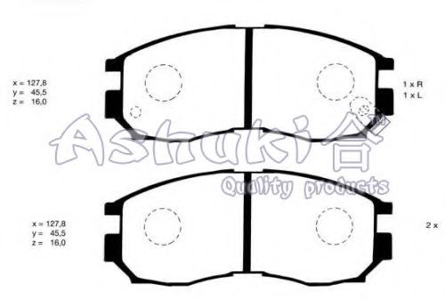 ASHUKI C003-01A Тормозные колодки для MITSUBISHI MIRAGE (Митсубиши/митсубиси Мирагэ) ASHUKI C003-01A Тормозные колодки для MITSUBISHI MIRAGE (Митсубиши/митсубиси Мирагэ)