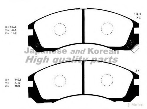 ASHUKI C003-05 Тормозные колодки для MITSUBISHI COLT/RODEO (Митсубиши/митсубиси Cолт/родэо) ASHUKI C003-05 Тормозные колодки для MITSUBISHI COLT/RODEO (Митсубиши/митсубиси Cолт/родэо)