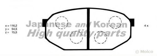 ASHUKI C009-01 Тормозные колодки для MITSUBISHI LANCER (Митсубиши/митсубиси Ланcэр) ASHUKI C009-01 Тормозные колодки для MITSUBISHI LANCER (Митсубиши/митсубиси Ланcэр)
