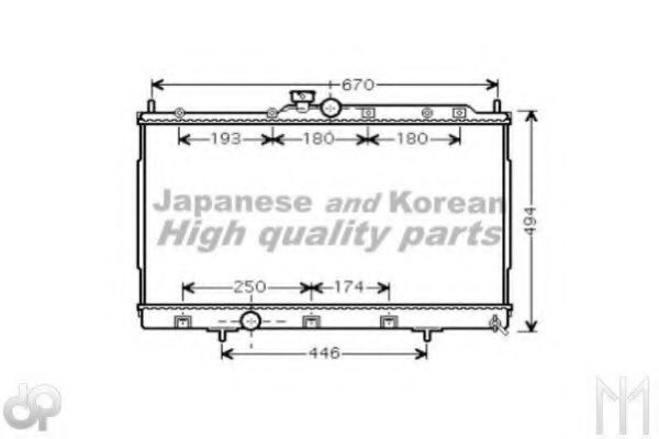 ASHUKI C557-04 Радиатор, охлаждение двигателя 