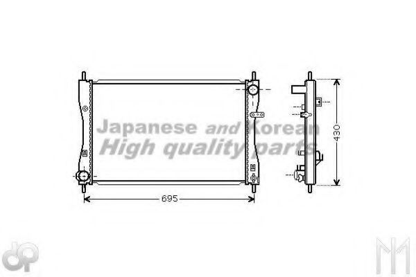 ASHUKI C557-06 Радиатор, охлаждение двигателя 