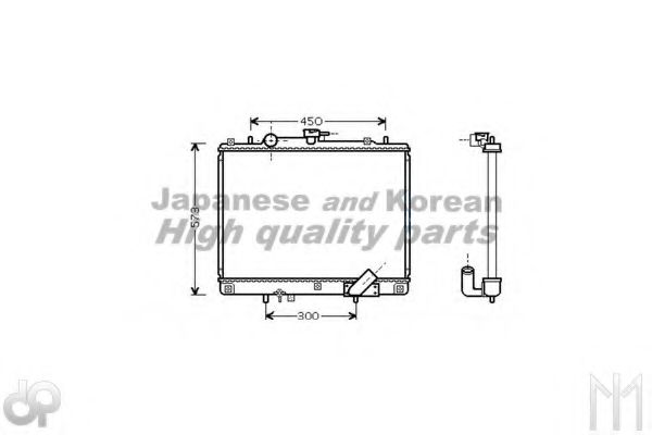 ASHUKI C557-66 Радиатор, охлаждение двигателя 