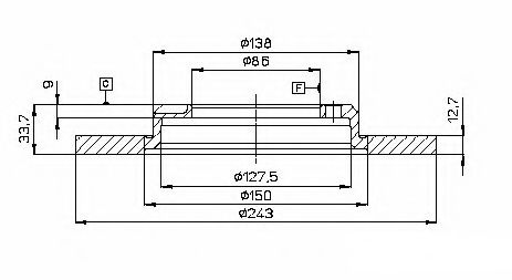 ASHUKI C650-13 Тормозной диск для MITSUBISHI TREDIA (Митсубиши/митсубиси Трэдиа) ASHUKI C650-13 Тормозной диск для MITSUBISHI TREDIA (Митсубиши/митсубиси Трэдиа)