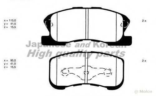 ASHUKI D091-40 Тормозные колодки для DAIHATSU SIRION (Дайхатсу Сирион) ASHUKI D091-40 Тормозные колодки для DAIHATSU SIRION (Дайхатсу Сирион)