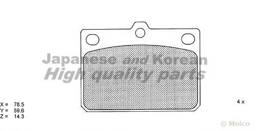 ASHUKI D093-01 Тормозные колодки для MITSUBISHI GALANT (Митсубиши/митсубиси Галант) ASHUKI D093-01 Тормозные колодки для MITSUBISHI GALANT (Митсубиши/митсубиси Галант)