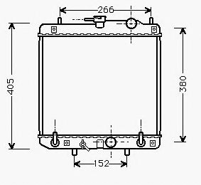 ASHUKI D551-55 Радиатор, охлаждение двигателя 