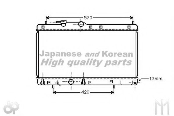 ASHUKI D551-58 Радиатор, охлаждение двигателя 