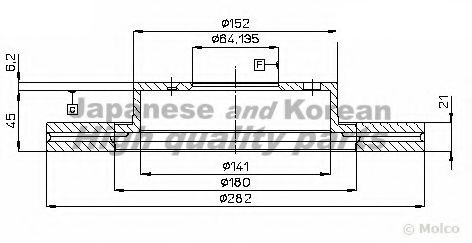 ASHUKI H038-16 Тормозной диск для HONDA (Хонда) ASHUKI H038-16 Тормозной диск для HONDA (Хонда)