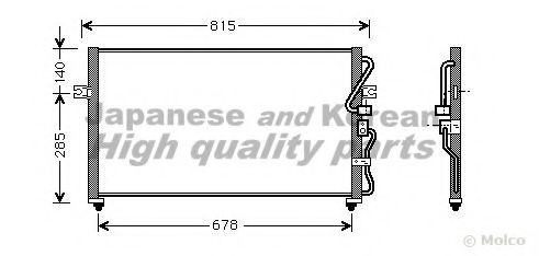 ASHUKI I200-06 Конденсатор, кондиционер OK56E61460A для KIA CARNIVAL II (Киа Карнивал 2) ASHUKI I200-06 Конденсатор, кондиционер OK56E61460A для KIA CARNIVAL II (Киа Карнивал 2)
