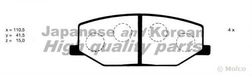 ASHUKI K012-07 Тормозные колодки для SUZUKI JIMNY SIERRA (Сузуки Жимнъ сиэрра) ASHUKI K012-07 Тормозные колодки для SUZUKI JIMNY SIERRA (Сузуки Жимнъ сиэрра)