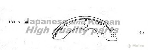 ASHUKI K014-01 Тормозные колодоки 