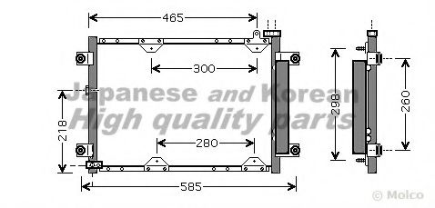 ASHUKI K460-10 Конденсатор, кондиционер для SUZUKI GRAND NOMADE II (Сузуки Гранд номадэ 2) ASHUKI K460-10 Конденсатор, кондиционер для SUZUKI GRAND NOMADE II (Сузуки Гранд номадэ 2)