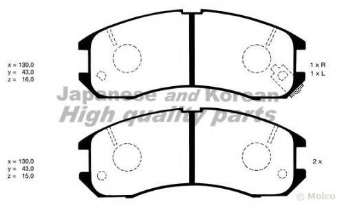 ASHUKI M050-01 Тормозные колодки для MAZDA 626 III (Мазда 626 3) ASHUKI M050-01 Тормозные колодки для MAZDA 626 III (Мазда 626 3)