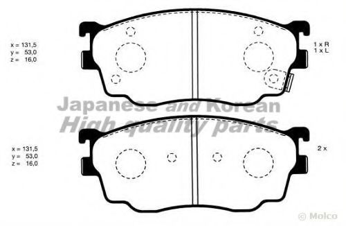 ASHUKI M050-02 Тормозные колодки для MAZDA (Мазда) ASHUKI M050-02 Тормозные колодки для MAZDA (Мазда)