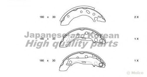 ASHUKI M061-02 Тормозные колодоки 