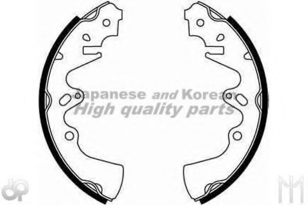 ASHUKI M076-01 Тормозные колодоки 