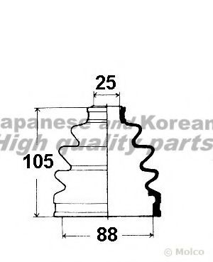 ASHUKI M168-10 Комплект пылника, приводной вал для MAZDA 626 III (Мазда 626 3) ASHUKI M168-10 Комплект пылника, приводной вал для MAZDA 626 III (Мазда 626 3)