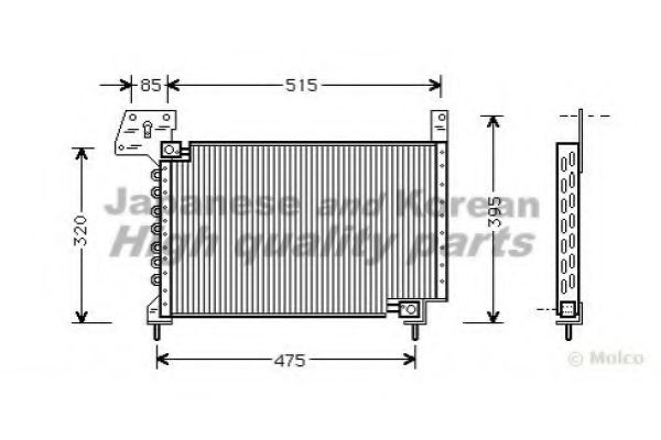 ASHUKI M981-06 Конденсатор, кондиционер для MAZDA 626 II (Мазда 626 2) ASHUKI M981-06 Конденсатор, кондиционер для MAZDA 626 II (Мазда 626 2)