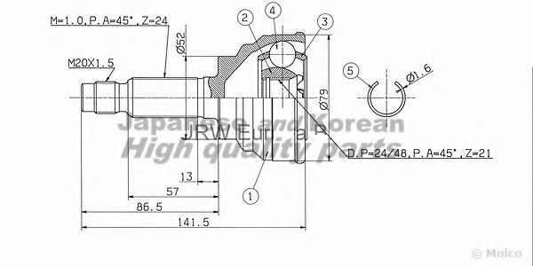 ASHUKI MA-120I Шарнирный комплект, приводной вал для MAZDA 323 III (Мазда 323 3) ASHUKI MA-120I Шарнирный комплект, приводной вал для MAZDA 323 III (Мазда 323 3)
