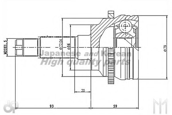 ASHUKI MA-4037I Шарнирный комплект, приводной вал для MAZDA 626 II (Мазда 626 2) ASHUKI MA-4037I Шарнирный комплект, приводной вал для MAZDA 626 II (Мазда 626 2)