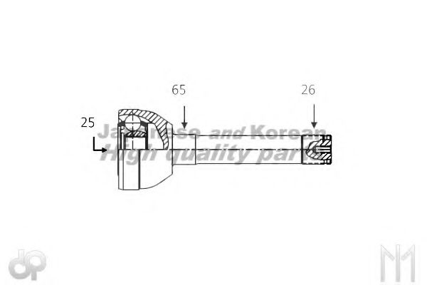 ASHUKI MA-4039 Шарнирный комплект, приводной вал 
