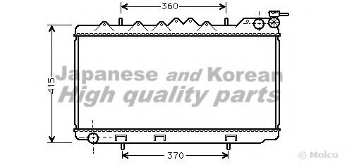 ASHUKI N652-01 Радиатор, охлаждение двигателя 