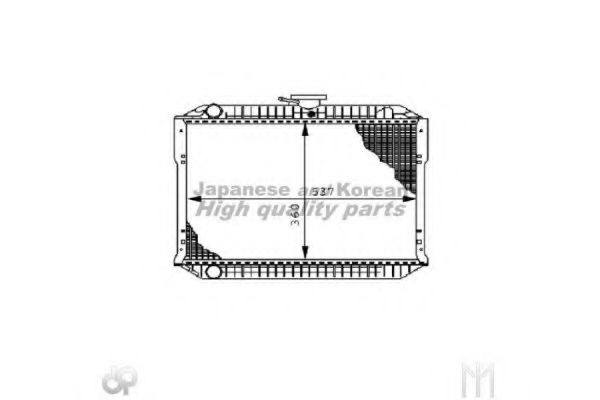 ASHUKI N652-08 Радиатор, охлаждение двигателя 