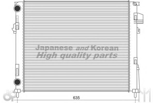 ASHUKI N653-07 Радиатор, охлаждение двигателя 