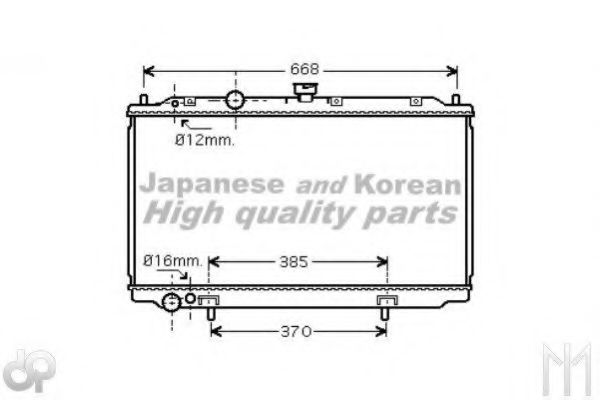 ASHUKI N656-04 Радиатор, охлаждение двигателя 