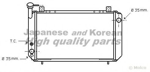 ASHUKI N656-19 Радиатор, охлаждение двигателя 